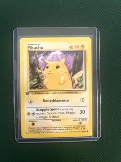 Pikachu Italian 1st Ed. Pokemon Base Set #58 1999 LP-NM - Image 3
