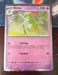 Pokemon TCG Mega Evolution Kirlia Cosmos Holo Promo 059/132 NM - Image 1
