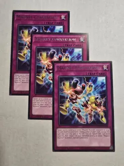 Yugioh! 3x Magnet Conversion MZMU-EN122 Rare 1st Ed NM - Image 1