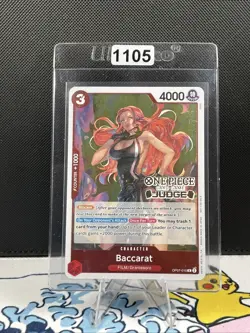 Baccarat (Judge Pack Vol. 4) OP07-010 One Piece Promotion Cards Foil (1105) - Image 1