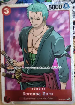ONE PIECE CARD GAME RORONOA ZORO OP01-025 SR Eng - Image 1