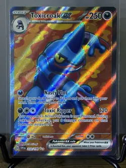 Pokemon TCG Toxicroak EX Scarlet & Violet Base Set Holo Ultra Rare Card 232/198 - Image 1