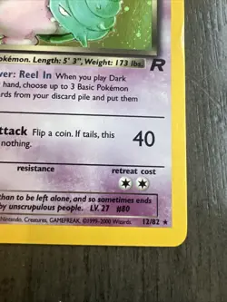 Dark Slowbro 12/82 Team Rocket Holo Pokemon Nice Swirl Vintage Collectable Card - Image 3