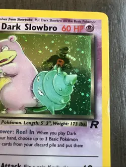 Dark Slowbro 12/82 Team Rocket Holo Pokemon Nice Swirl Vintage Collectable Card - Image 4