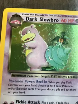 Dark Slowbro 12/82 Team Rocket Holo Pokemon Nice Swirl Vintage Collectable Card - Image 5