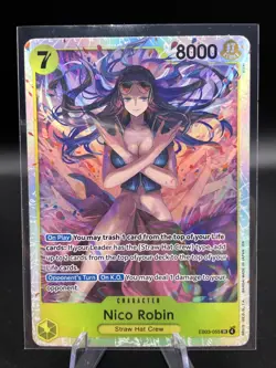 Nico Robin EB03-055 SR Foil English One Piece TCG Card Near Mint - Image 1