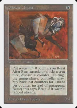 Clockwork Beast Unlimited HEAVILY PLD Artifact Rare MAGIC MTG CARD ABUGames - Image 1