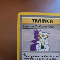 Pokemon TCG Imposter Professor Oak Base Set 2 102/130 Regular Rare trainer card - Image 2