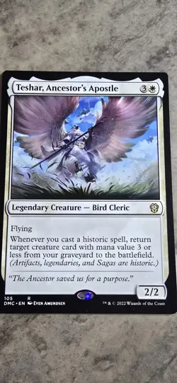 Teshar, Ancestor's Apostle Commander: Dominaria United Regular Rare MTG NM - Image 1