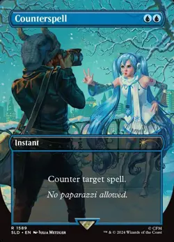Counterspell - FOIL - NM - Miku Hatsune Secret Lair MtG - Image 1