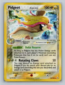 Pokemon Holon Phantoms #14/110 Pidgeot (Delta Species) Reverse Holo Rare - Image 1