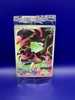 Bulbasaur Stamped 133/132 Mega Evolution Illustration Rare Full Art Pokemon TCG - Image 3