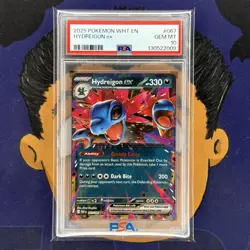 💎PSA 10 GEM MINT 2025 Pokemon White Flare HYDREIGON EX #067 Holo - Image 2