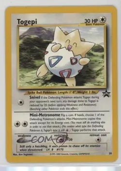 Togepi Pokemon WOTC Black Star #30 1999 - Image 1