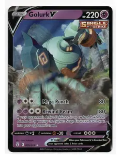 Pokemon TCG Golurk V Evolving Skies 070/203 Holo Ultra Rare - Image 1