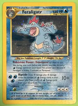 Feraligatr 4/111 Neo Genesis Holo Pokemon TCG NEAR MINT NO PLAY - Image 1