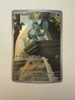 Golett - 122/086 Illustration Rare SV: Black Bolt NM Holofoil Pokemon - Image 1