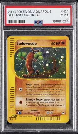 2003 POKEMON AQUAPOLIS #H24 SUDOWOODO-HOLO PSA 9 - Image 1