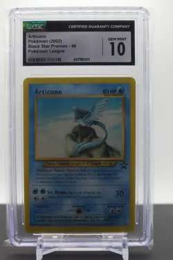 CGC 10 - Articuno 48 Black Star Promo - 2002 Pokemon League - Image 1