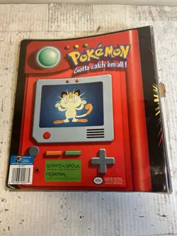 Vintage 1999 Pokemon TCG Card Binder Pokedex Pikachu Rare HTF Nintendo Official - Image 2