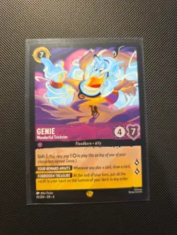 Genie Wonderful Trickster 61/204 Lorcana Azurite Sea Legendary Foil Card - Image 1