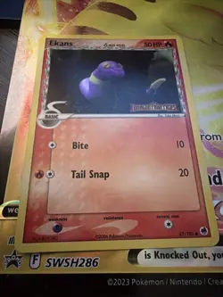 Pokemon Ekans Delta Species Holo Stamped Card 47/101-Ex Dragon Frontiers LP-NM - Image 2