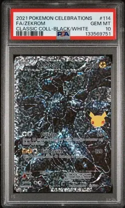 PSA 10 Zekrom 114 Pokemon Celebrations Classic Collection Holo Graded Card - Image 1