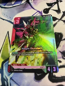 Gundam Card Game ENGLISH ST04-006 LR Aegis Gundam - Image 1