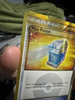 Pokemon TCG Holo Ultra Rare Gold Trainer Max Potion 121/116 Card - Image 2