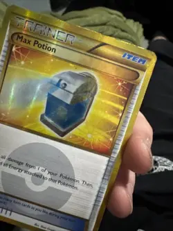 Pokemon TCG Holo Ultra Rare Gold Trainer Max Potion 121/116 Card - Image 3