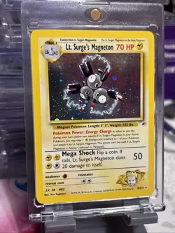 Pokemon TCG Lt. Surge's Magneton Gym Heroes Holo Card 8/132 NM Condition - Image 2