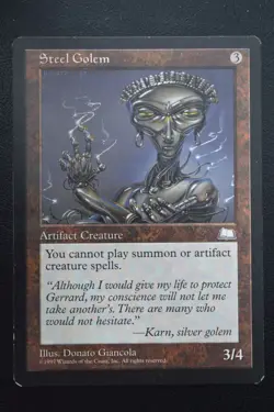 Magic The Gathering MTG STEEL GOLEM Weatherlight MP Moderately Played - Image 1