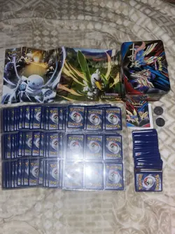 Pokemon - Lot - 30+ Sleeves - Lunchbox - Stack Of Cards - Misc - All In Picture! - Image 1