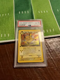 DARK RAICHU 2000 Pokemon Team Rocket 1st Edition Holo (Secret Rare) #83 - PSA 8 - Image 1