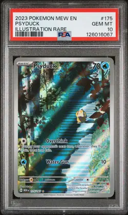 2023 POKEMON MEW EN-151 ILLUSTRATION RARE #175 PSYDUCK PSA 10 - Image 1
