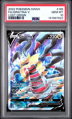 2022 POKEMON SWORD & SHIELD LOST ORIGIN #185 FULL ART/GIRATINA V PSA 10 - Image 1