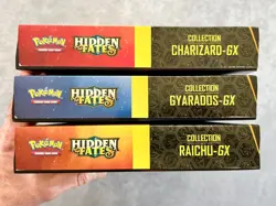 Pokemon Hidden Fates GX Collection Box Set – Charizard Raichu Gyarados – Sealed - Image 5