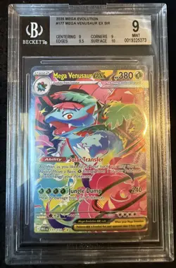2025 Pokemon Mega Evolution Mega Venusaur ex SIR 177/132 BGS MINT 9 - Image 1