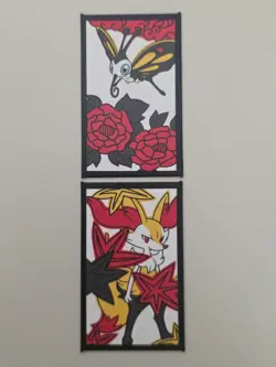 2016 Mario Pikachu Pokemon Hanafuda Braixen & Beautifly - Image 1