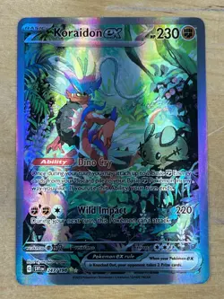 Koraidon EX 247/198 Scarlet Violet Full Art Halo Rare 2023 Pokemon TCG Card - Image 1