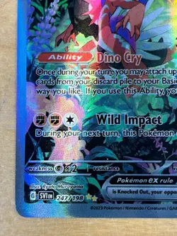 Koraidon EX 247/198 Scarlet Violet Full Art Halo Rare 2023 Pokemon TCG Card - Image 5