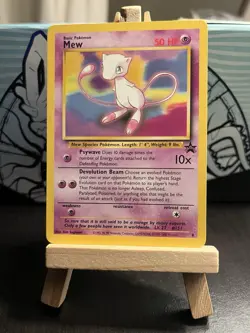 Mew #8 Non-Holo Black Star Promo WOTC Pokemon Card LP - Image 1