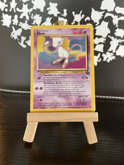Mew #8 Non-Holo Black Star Promo WOTC Pokemon Card LP - Image 4