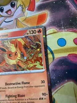 Pokemon TCG Flareon SVP 167 S&V Cosmos Holo 2x SWIRL Black Star Promo Card - NM - Image 2