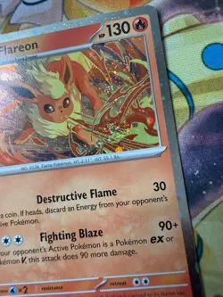 Pokemon TCG Flareon SVP 167 S&V Cosmos Holo 2x SWIRL Black Star Promo Card - NM - Image 3