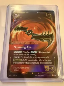 Spinning Axe 186/221 Riftbound Spiritforged TCG Epic Card English - Image 1