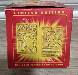 Pokemon 23k Gold Plated Pikachu Trading Card Burger King 1999 - Image 4