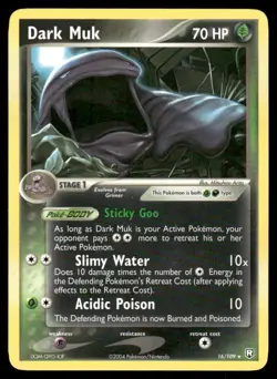 Pokemon Cards Dark Muk 16/109 Team Rocket Returns Rare NM - Image 1