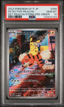 Detective Pikachu 098/SV-P PSA 10 Pre-Order Promo Japanese Pokemon Card Game - Image 1