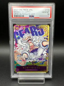 PSA 10 Monkey D. Luffy OP05-119 SEC Alt Art Gear 5 One Piece Cards Japanese - Image 1